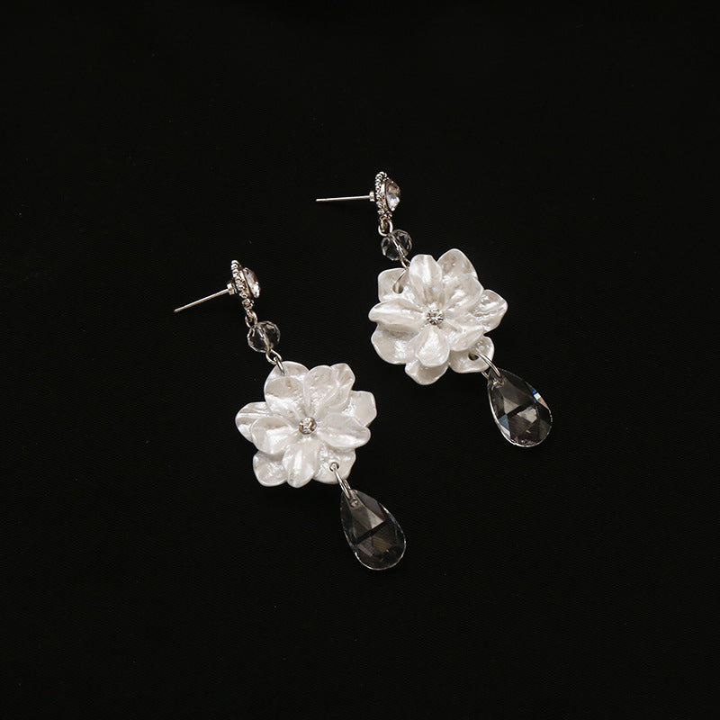 Forest System Resin Flower Earring Temperament Female