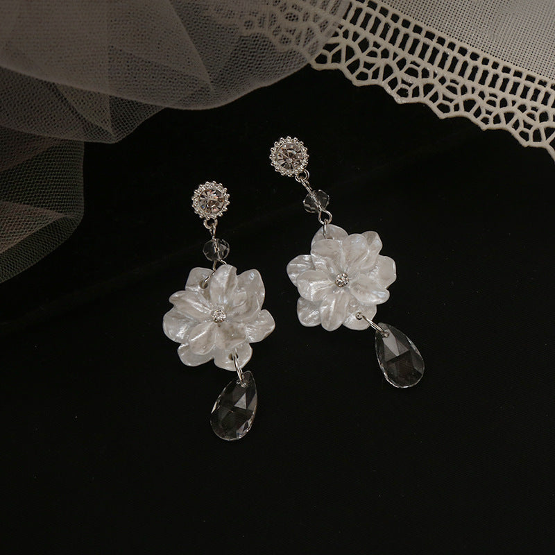 Forest System Resin Flower Earring Temperament Female