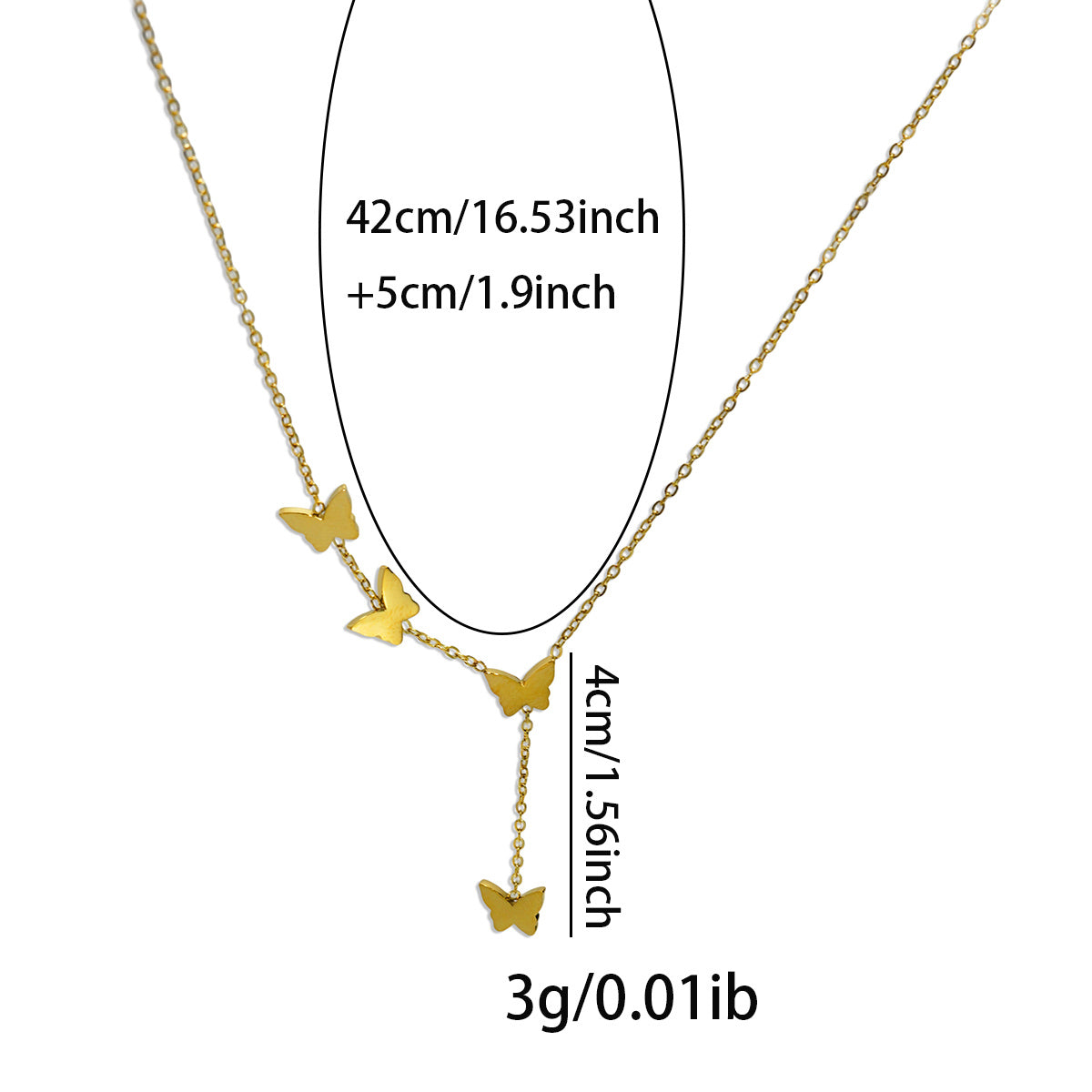 Lxalry 18K Gold Plated Celestial Necklace   Butterfly   Heart Charm Stainless Steel Jewelry  Skin Safe Hypoallergenic Gift For Women Wife Mom  Romantic Everyday   Wedding Glow